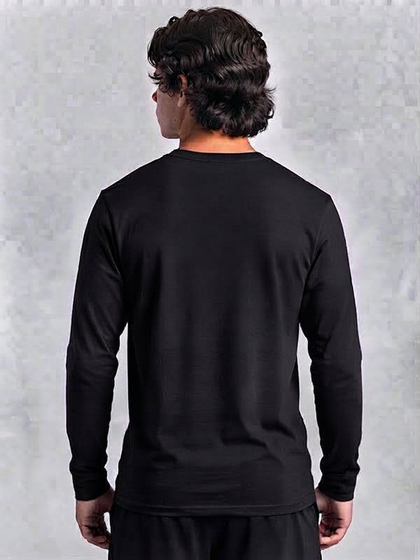 Black T-Shirt Hoodie – White Print