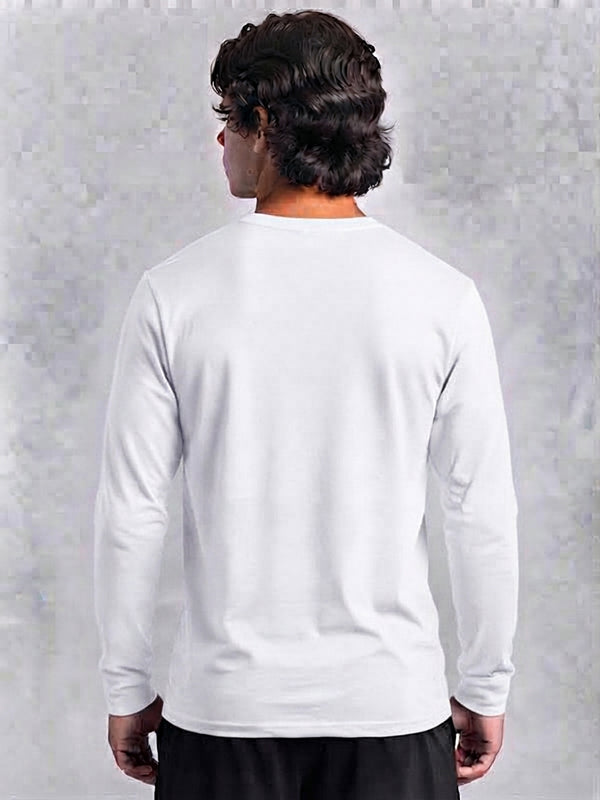White  T-Shirt Hoodie – Black Print