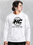 White  T-Shirt Hoodie – Black Print